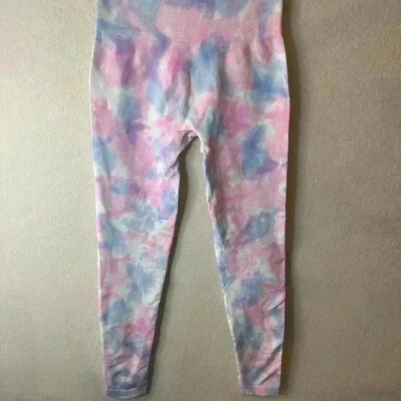 Bo + Tee ENERGY Seamless Full Length Leggings In Tie Dye Sz M - Picture 3 of 6